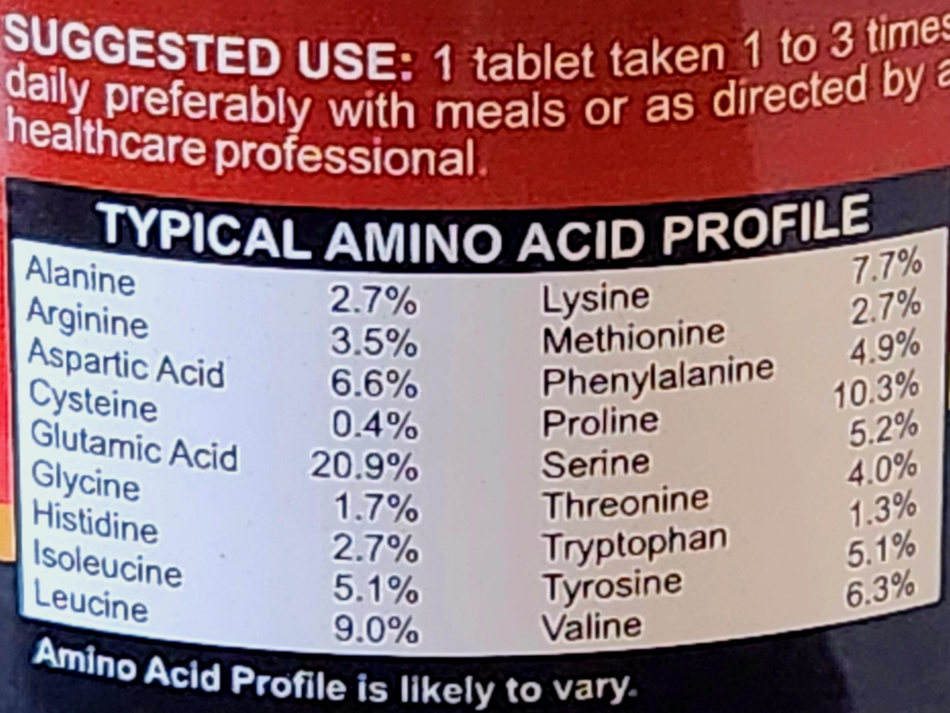 Amino Acid Supplement Powder